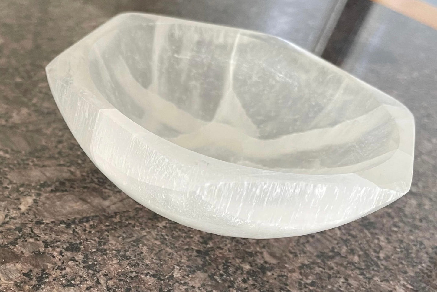 Selenite Hexagonal Bowl