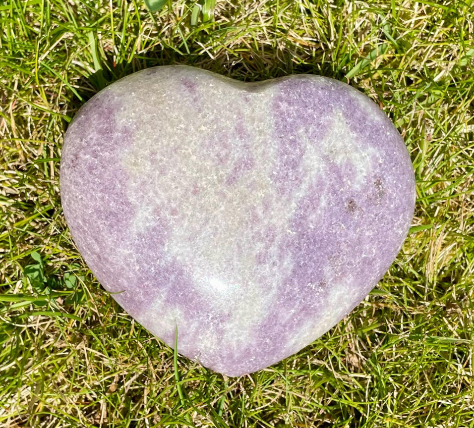 Sparkly Lepidolite Heart