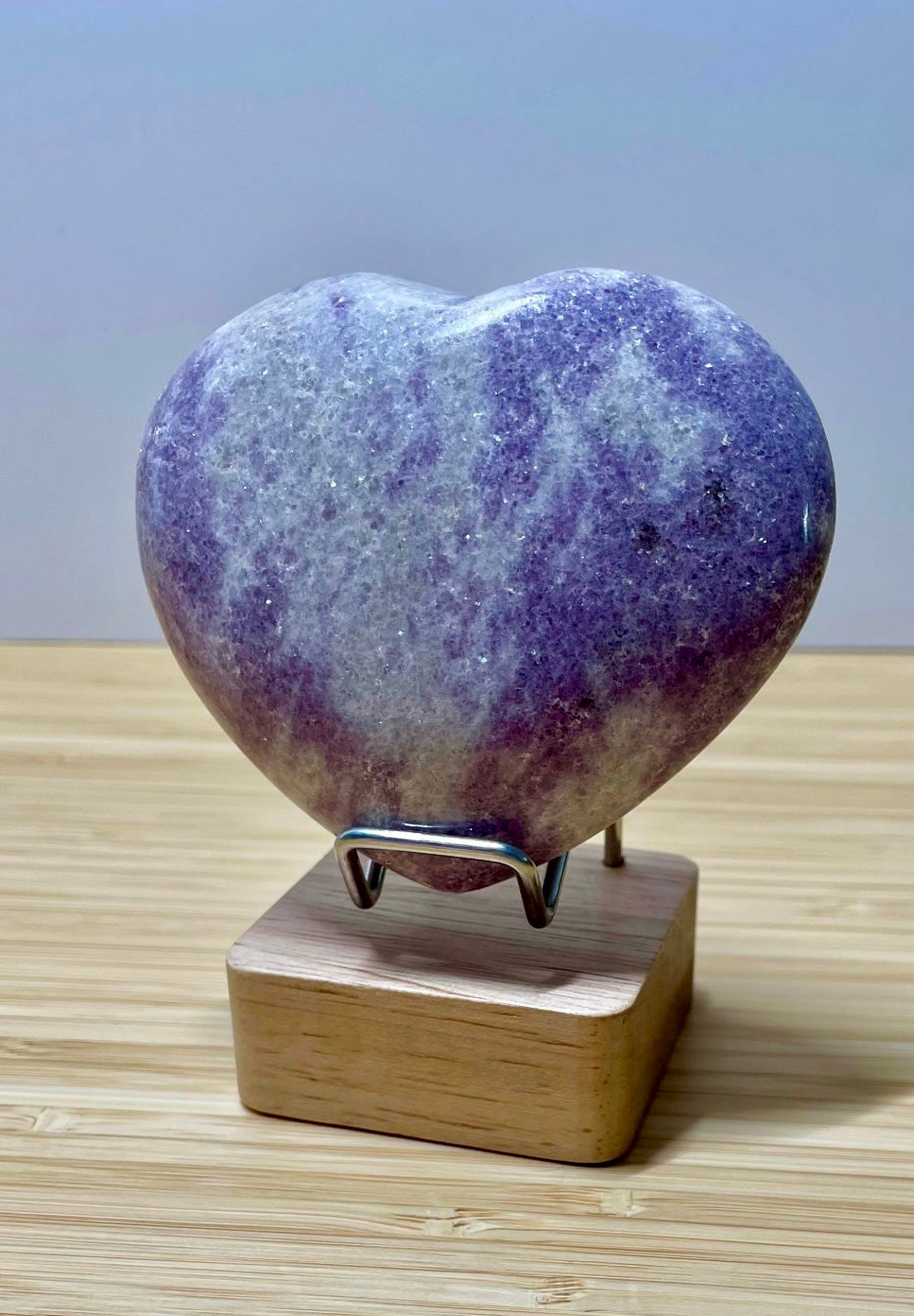 Sparkly Lepidolite Heart