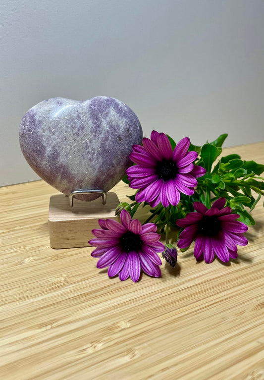 Sparkly Lepidolite Heart