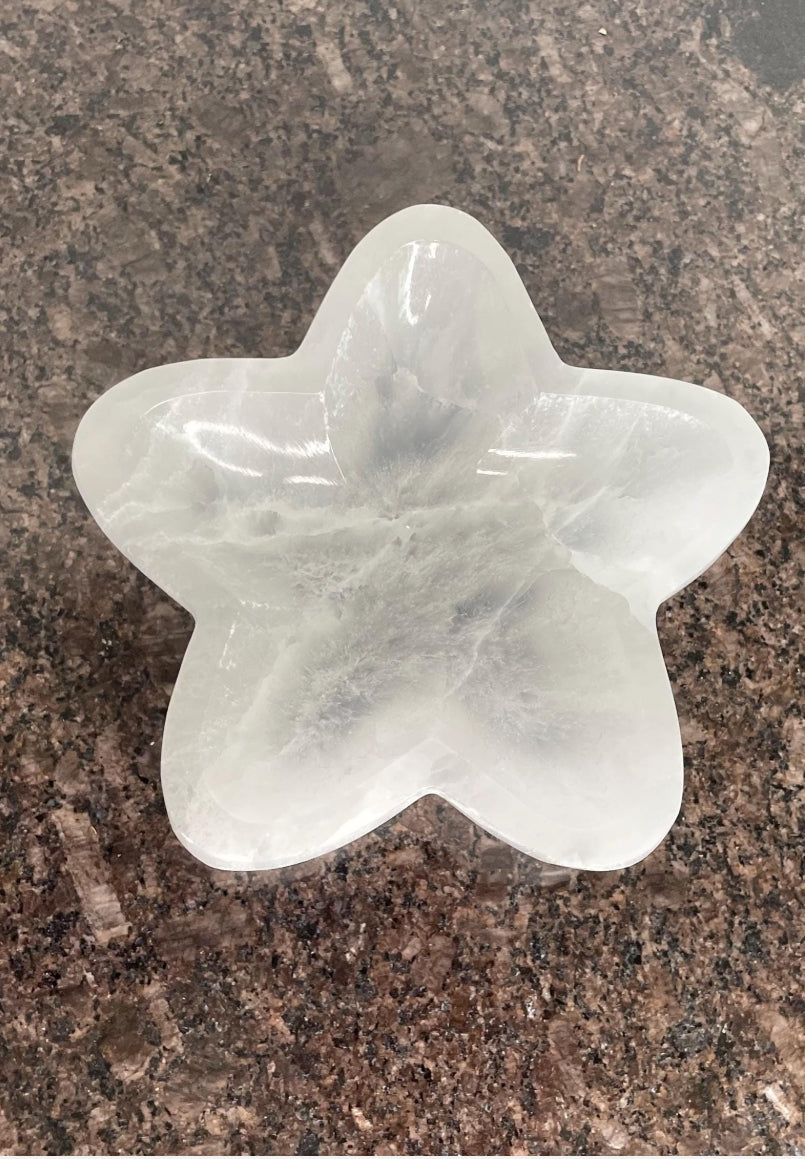 Star Shaped Selenite Bowl