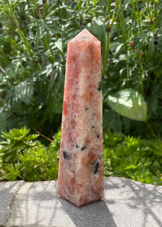 Sunstone Crystal Point / Tower - spiritual healing