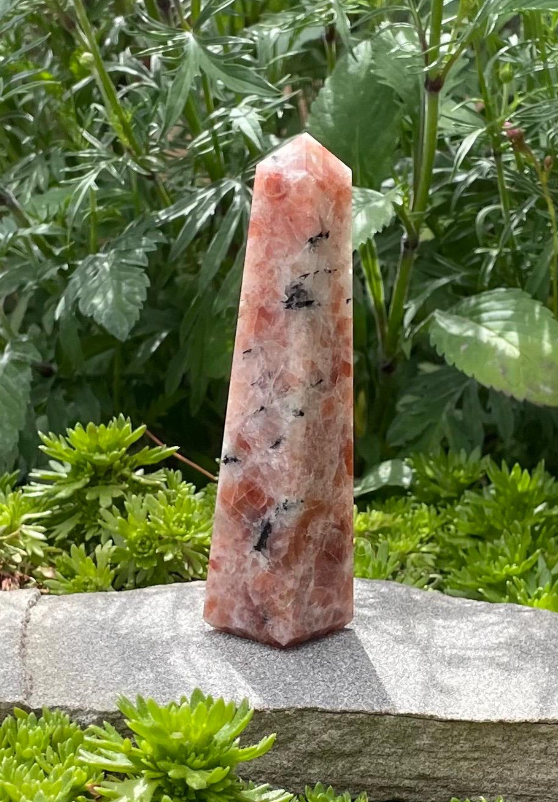 Sunstone Crystal Point / Tower - spiritual healing