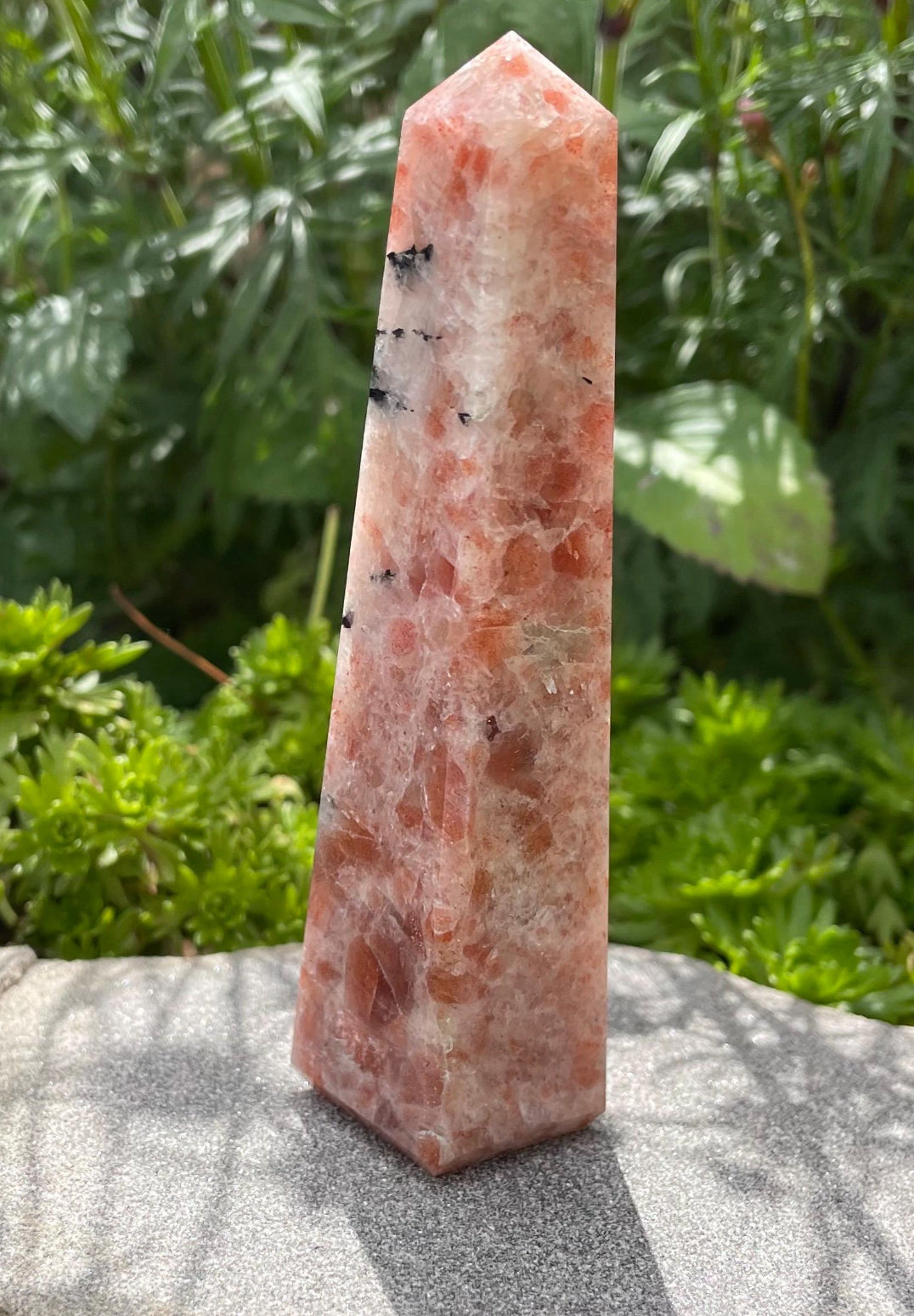 Sunstone Crystal Point / Tower - spiritual healing