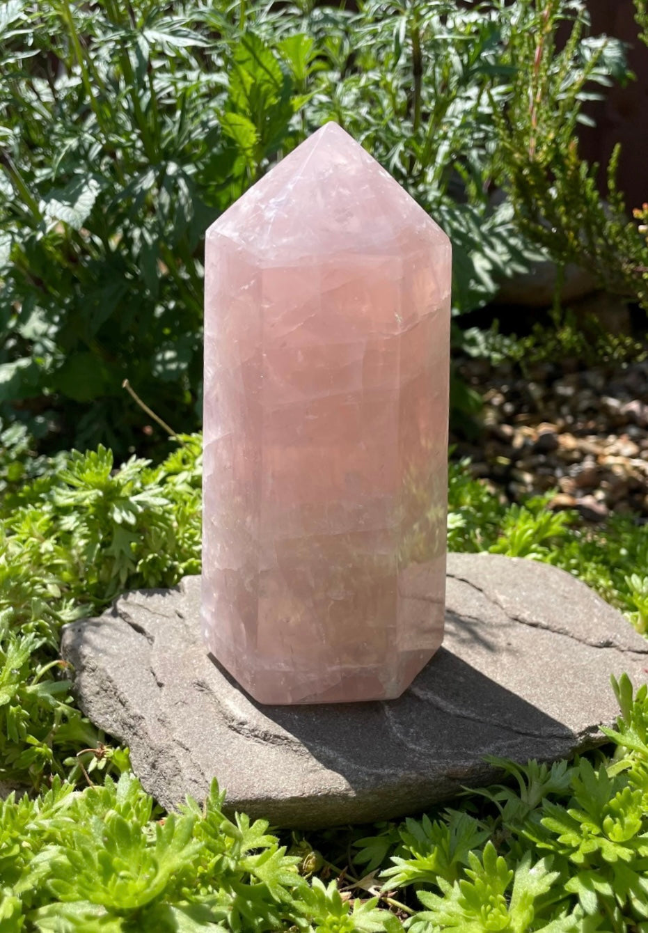Very chunky Rose Quartz Healing Point Tower Crystal