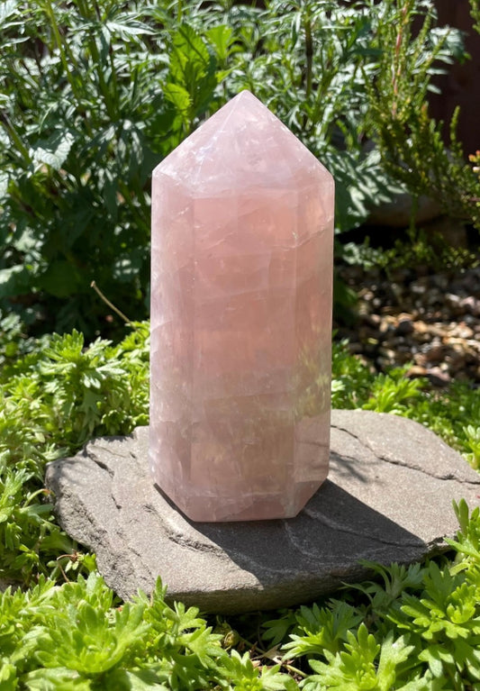 Very chunky Rose Quartz Healing Point Tower Crystal