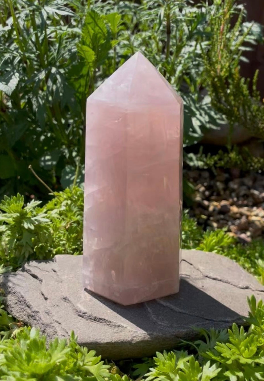 Very chunky Rose Quartz Healing Point Tower Crystal