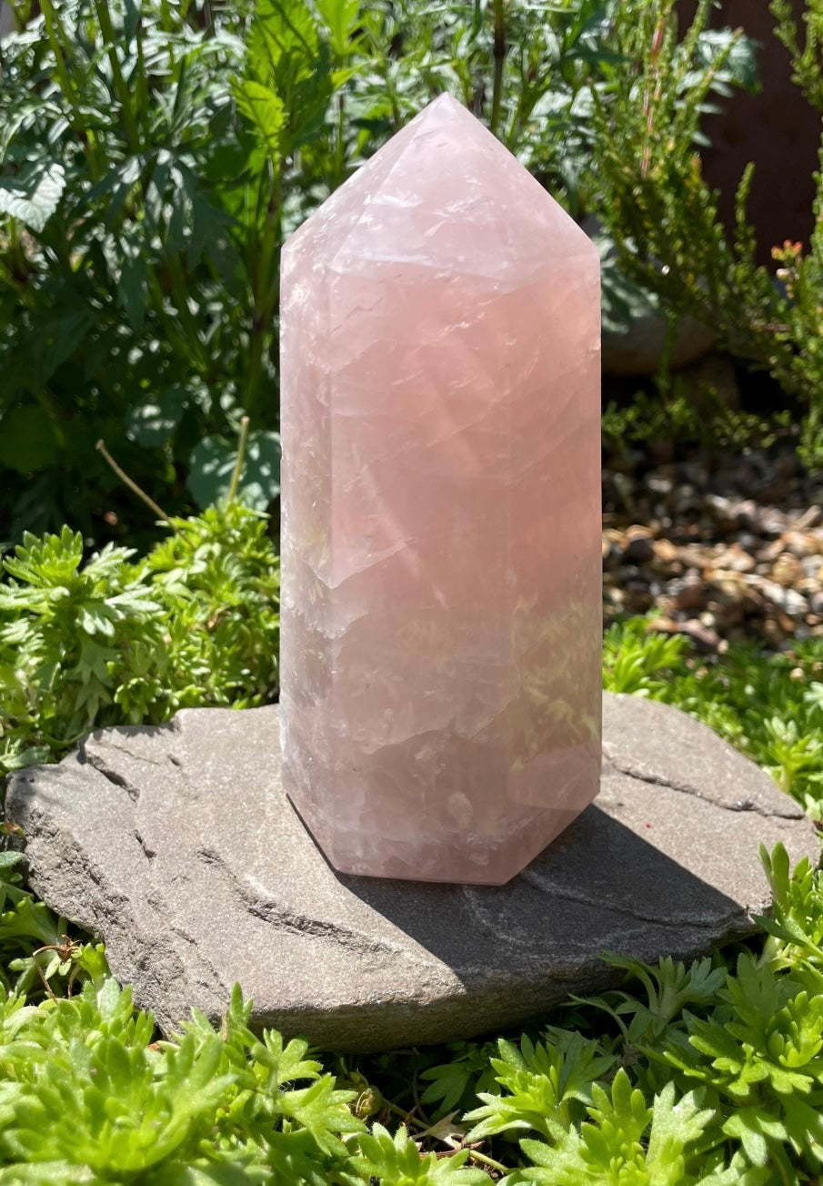 Very chunky Rose Quartz Healing Point Tower Crystal