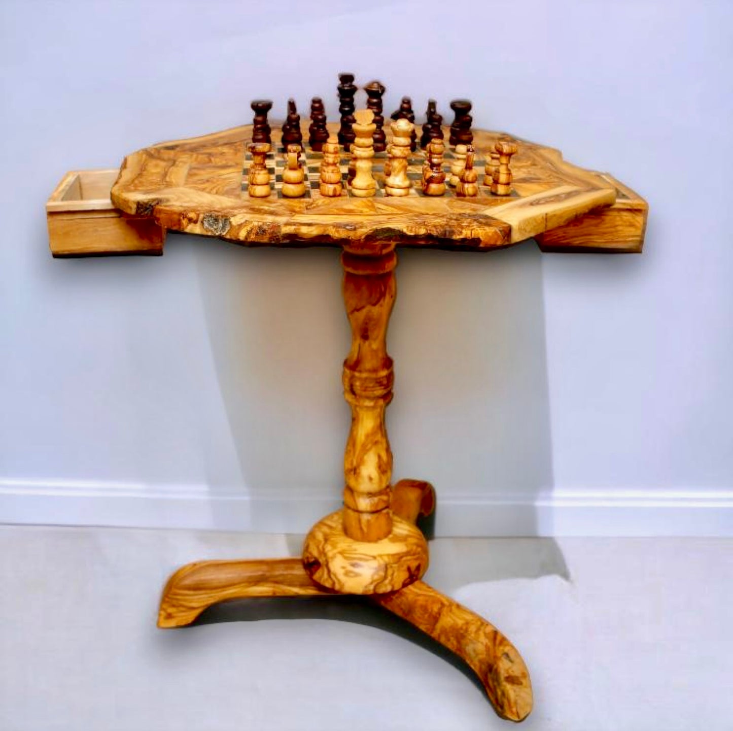 Olive Wood Chess Table - Artisan Home Décor