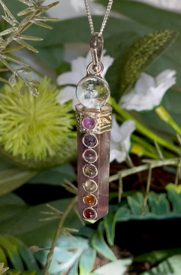 Amethyst Chakra Point Pendant - Spiritual healing