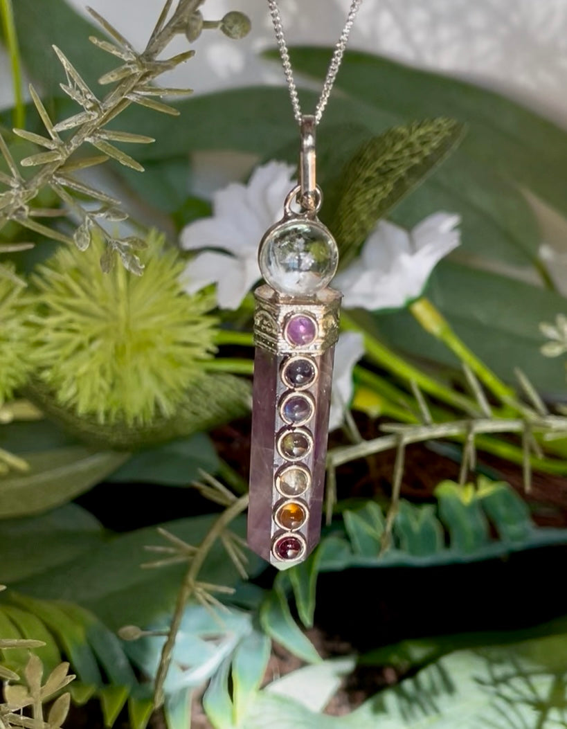 Amethyst Chakra Point Pendant - Spiritual healing