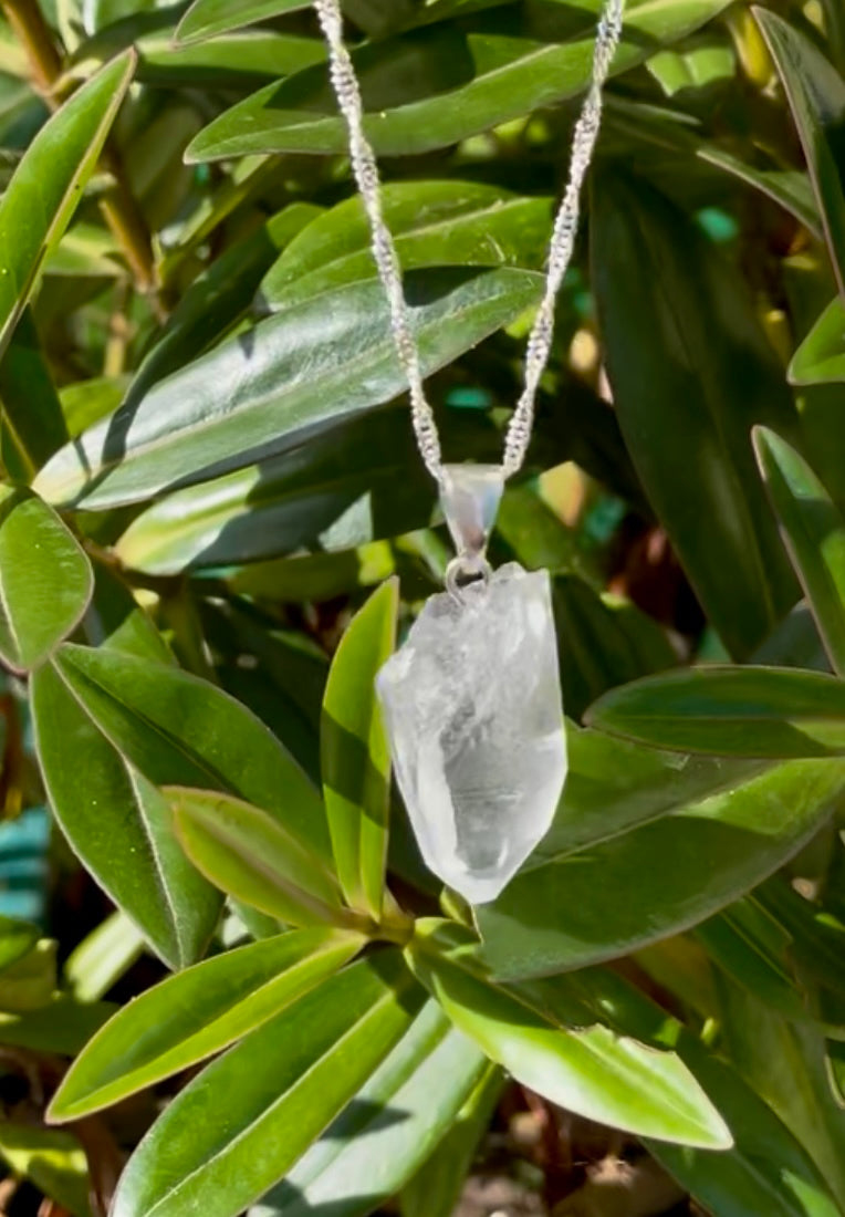 Clear Quartz Point Sterling Silver pendant