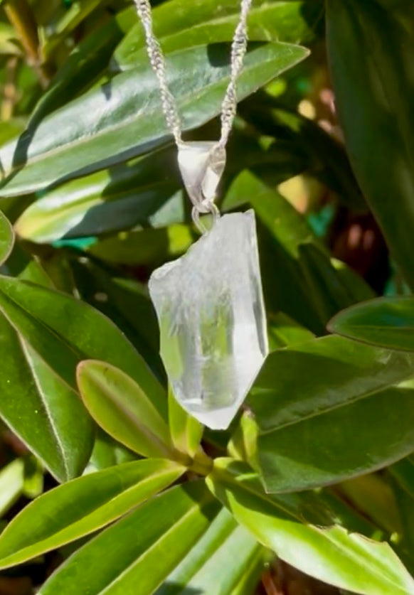 Clear Quartz Point Sterling Silver pendant