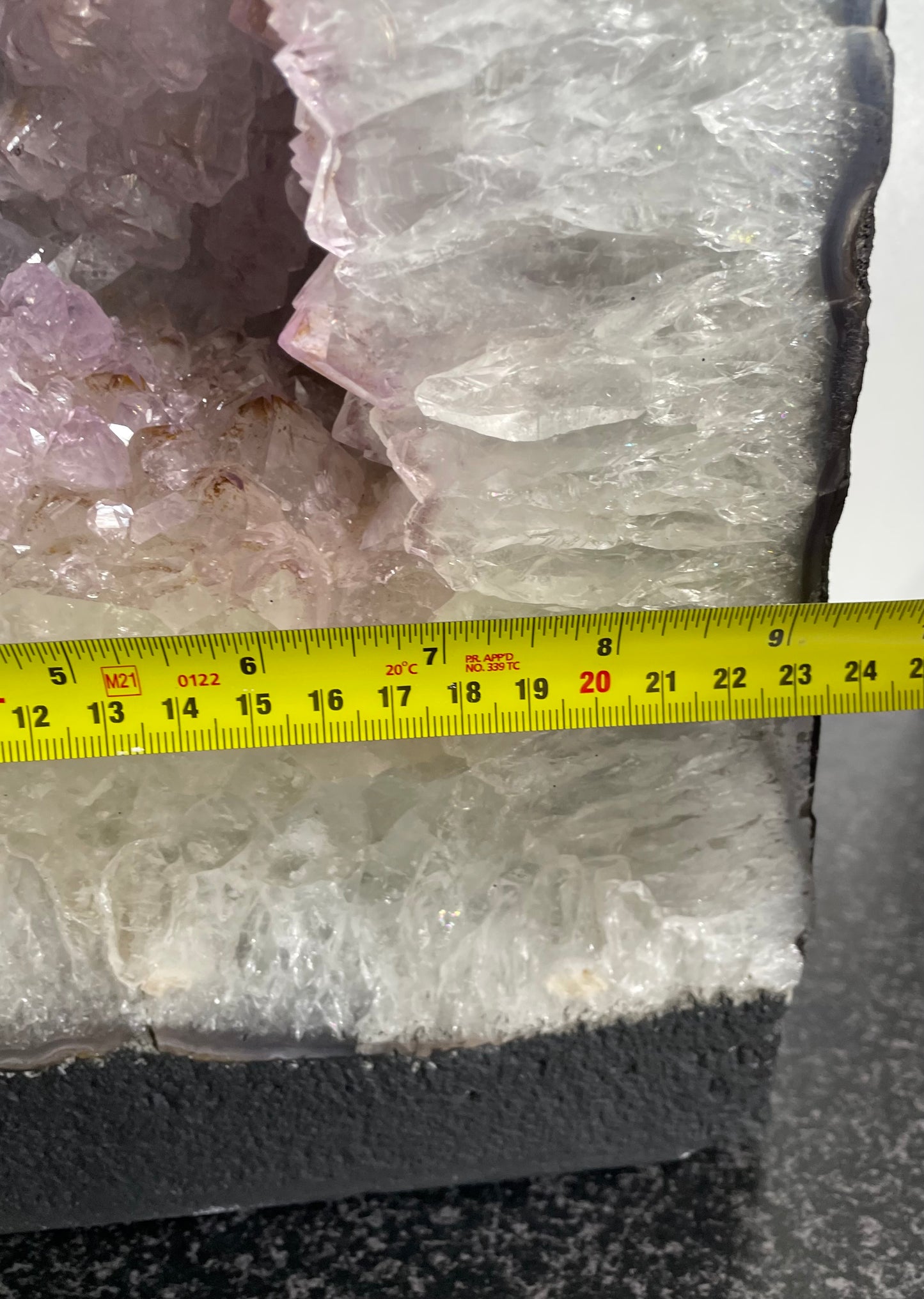 Tall Snowy Amethyst Church Geode (57cm high and 35.2kg)