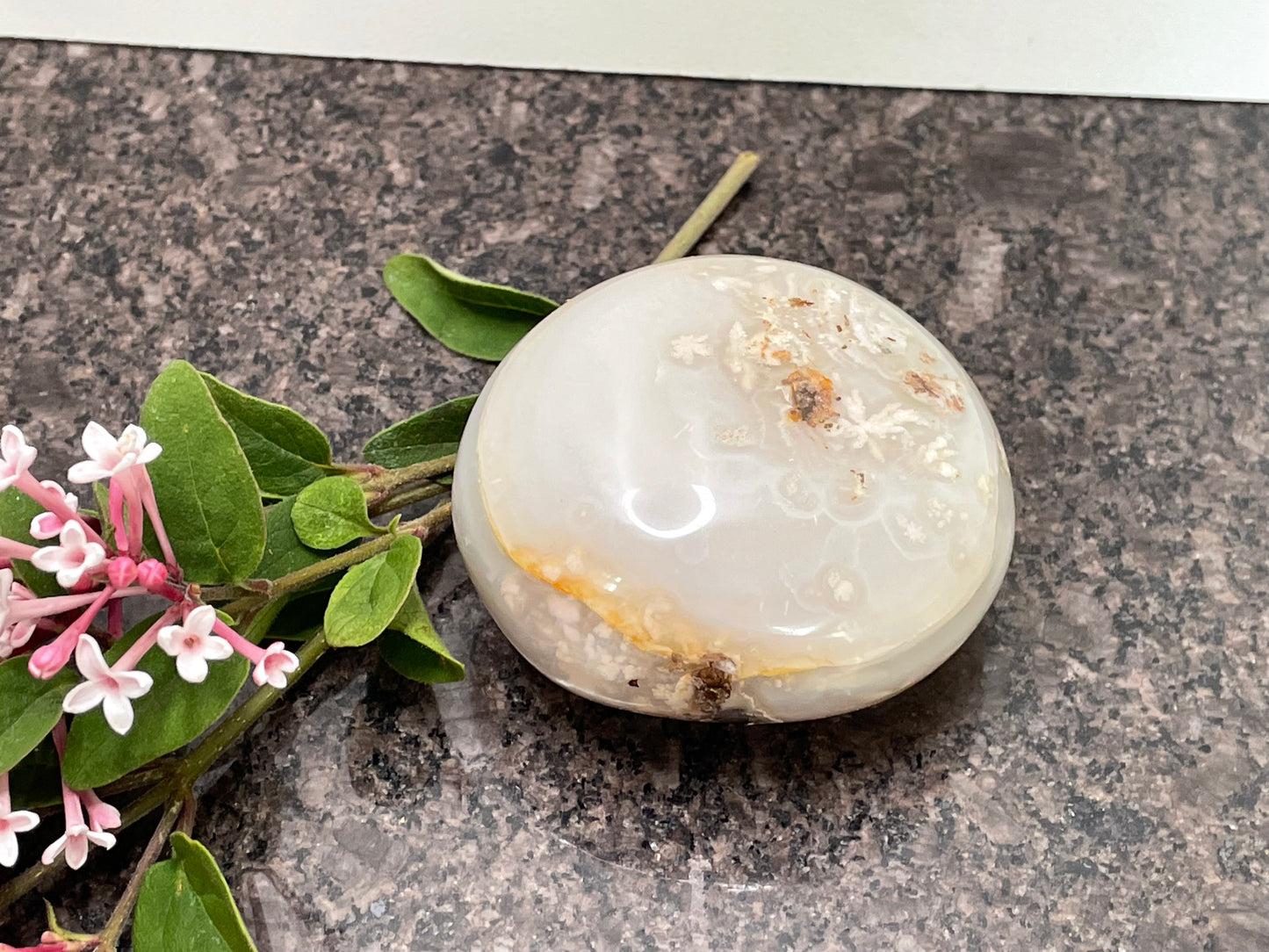 Beautiful Flower Agate Palm Crystal