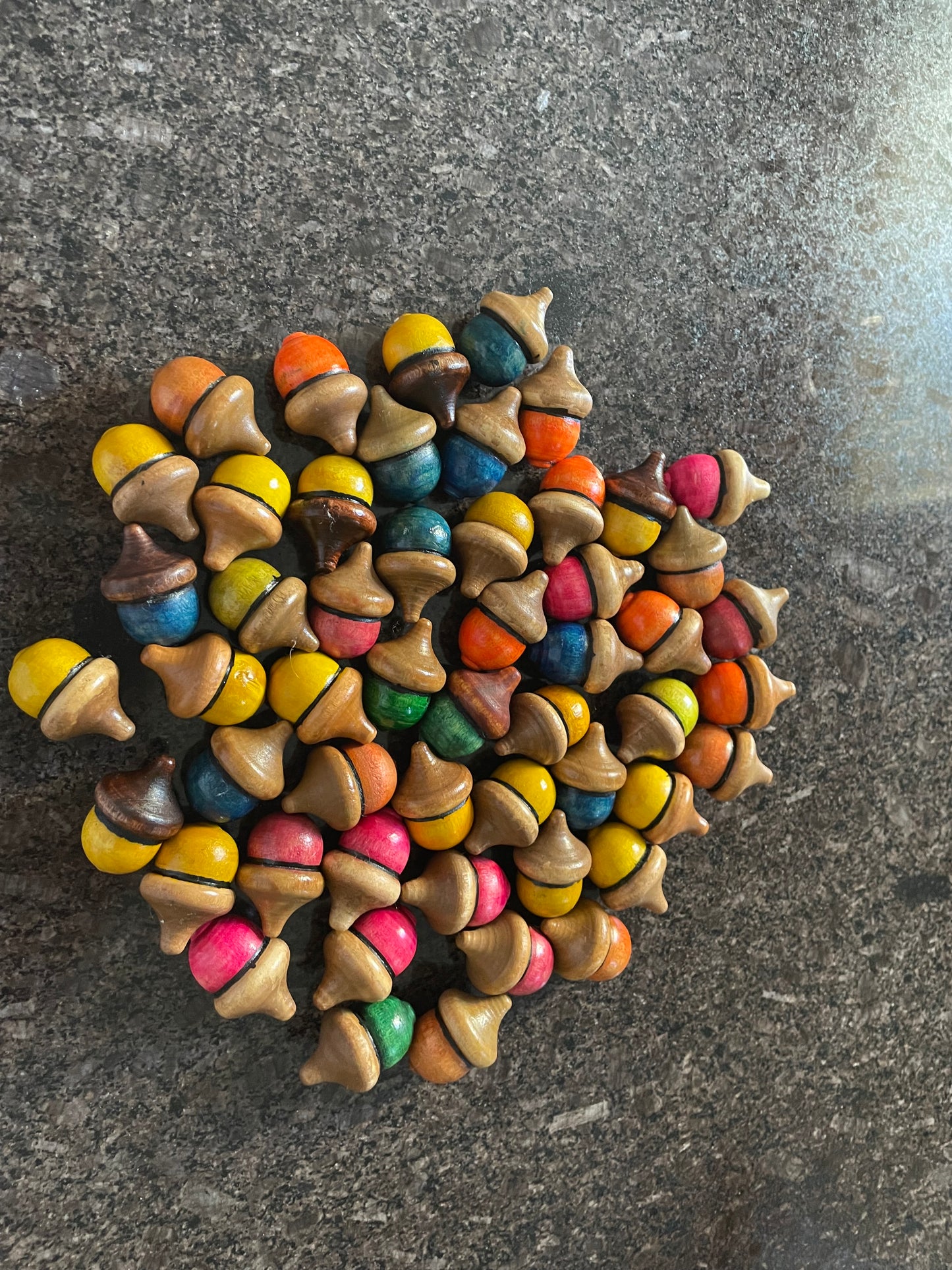Hand painted Wooden Acorns
