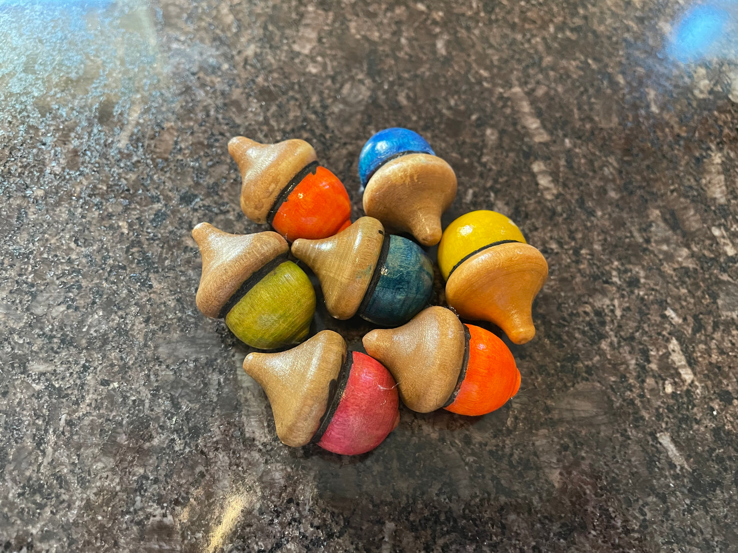 Hand painted Wooden Acorns
