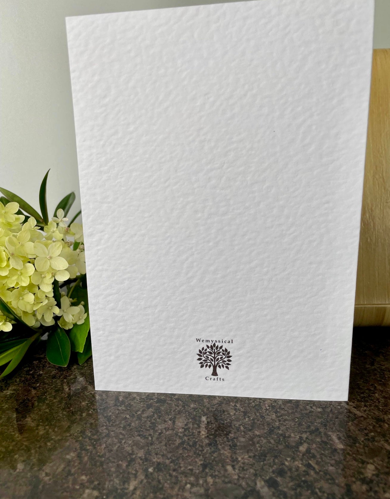 Hand made Harris Tweed Blue Stags Head Happy Birthday Greetings Card