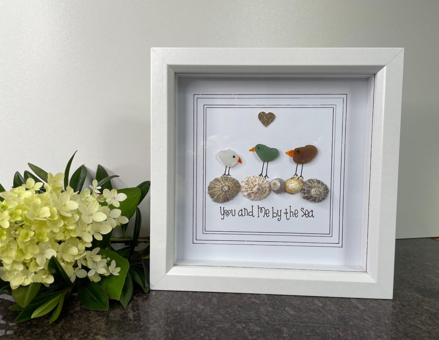 Hand made Sea Glass Wall Art (20cm x 20cm)
