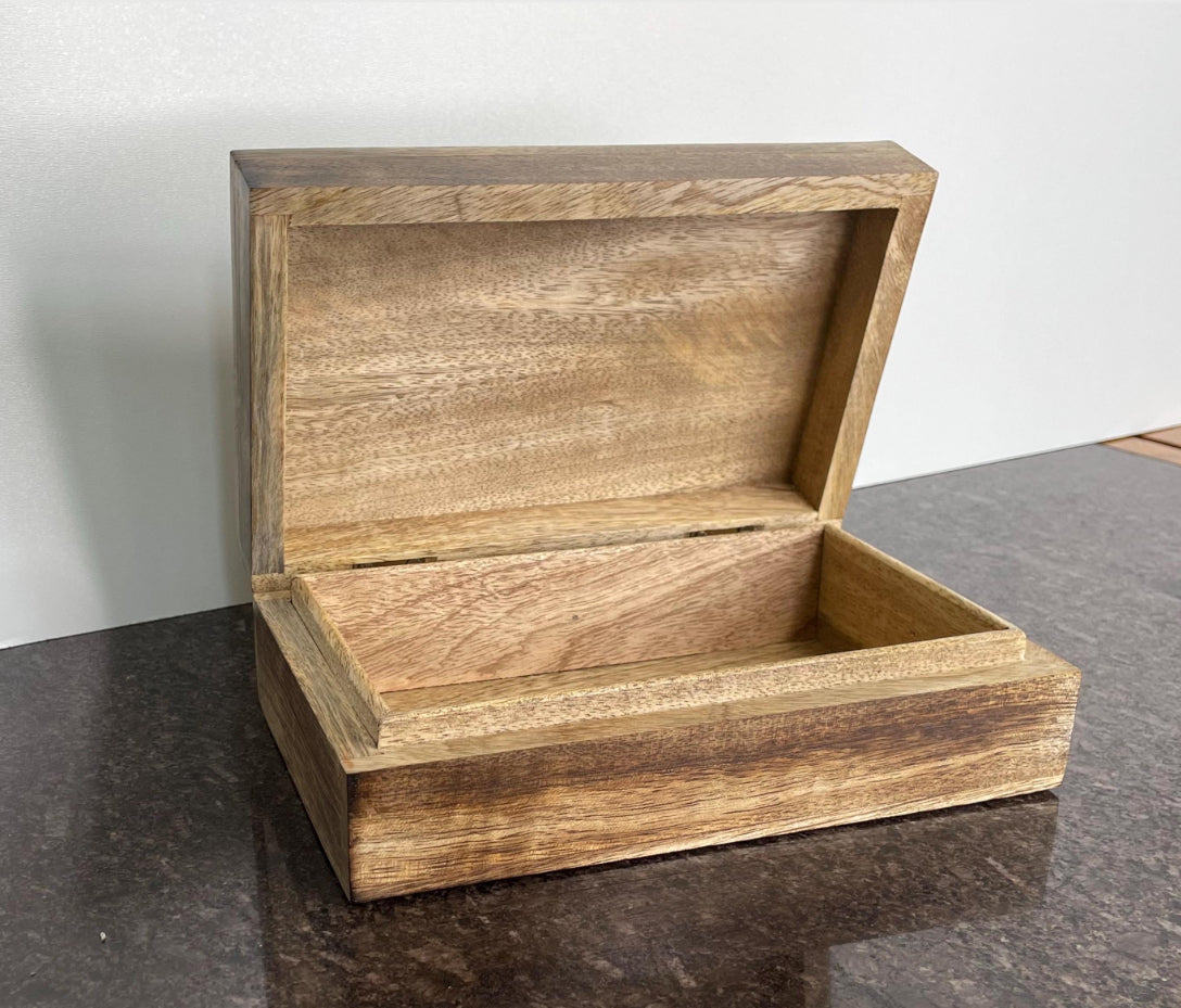 Decorative Solid Mango Wood box / jewellery box-  Faire trade